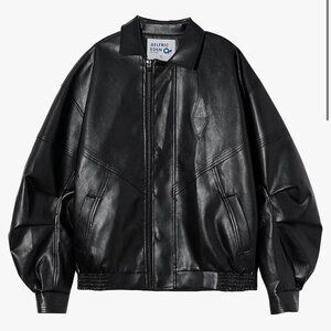 Aelfric Eden Leather Zip Up Jacket Size S